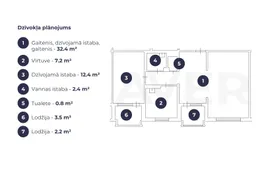 Skaists 2 istabu dzīvoklis Purvciemā