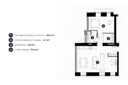 66 m² dzīvoklis renovētā ēkā – komforts un kvalitāte