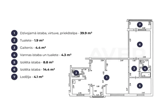 Dzīvoklis ar panorāmas skatu pāri pilsētai