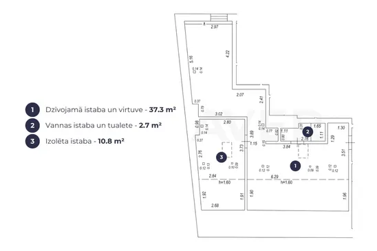 Dzīvoklis ar bonusa platību vēl ap 20 kvm