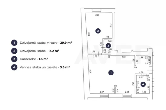 Plašs divistabu dzīvoklis  renovētā mājā