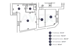2 istabu dzīvoklis Centra rajonā
