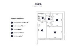 Kompakts, renovēts 2 istabu dzīvoklis