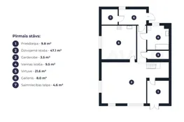 Saulaina 2 stāvu dzīvojamā māja