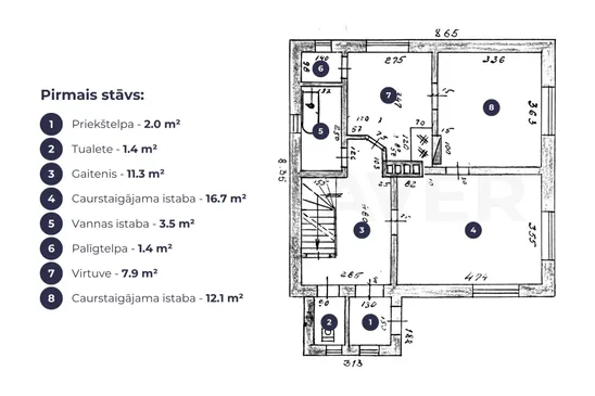 Māja Cēsīs ar palīgēku