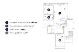 Divistabu mansarda dzīvoklis ar mantu glabātuvi