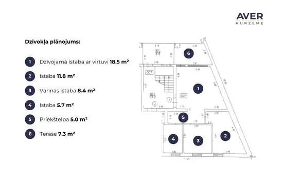 Kompakts un pārdomāts 3 istabu dzīvoklis jaunā projektā
